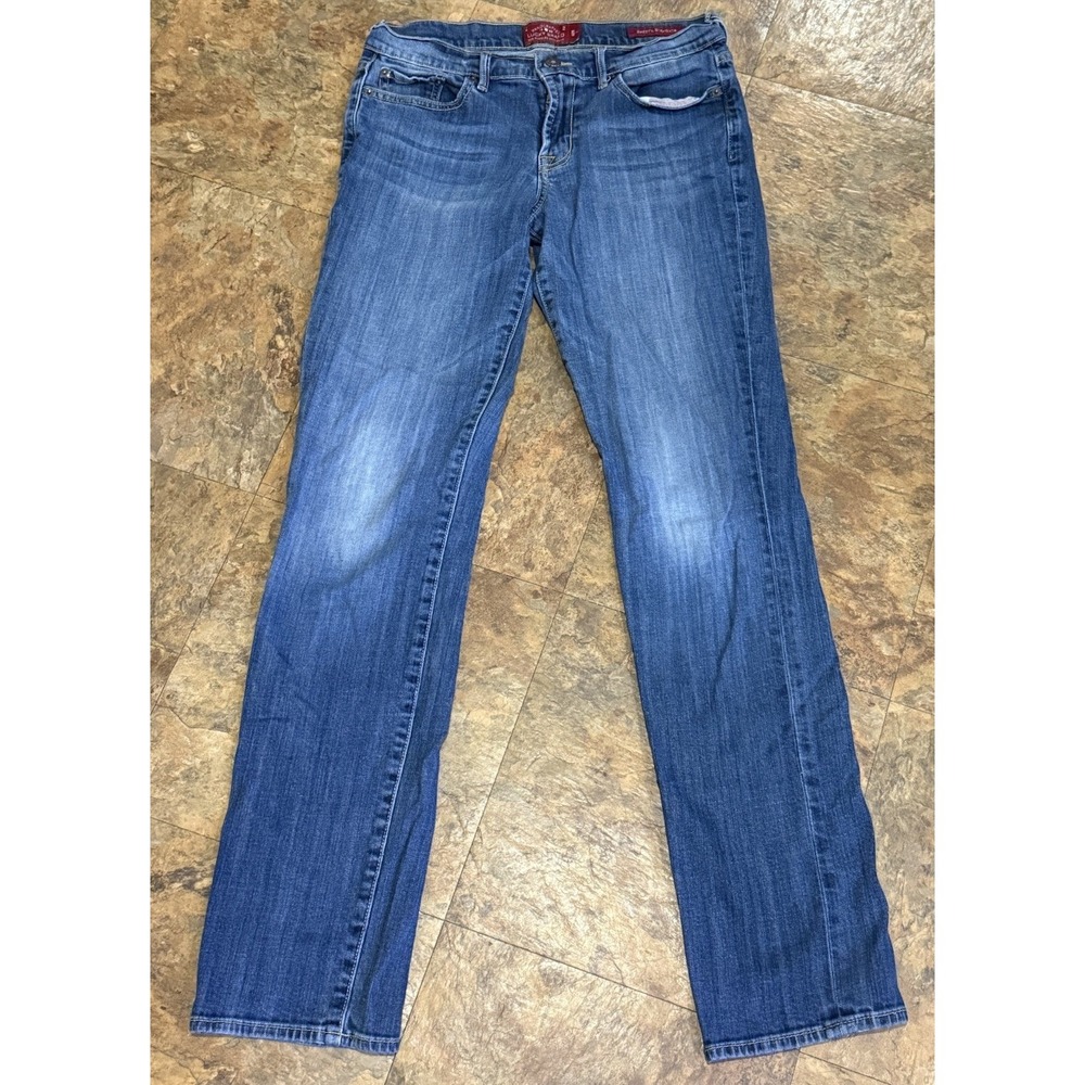 Lucky Brand Sweet N Straight Jeans Womens 6/28 L Blue Stretch Denim Straight Leg
